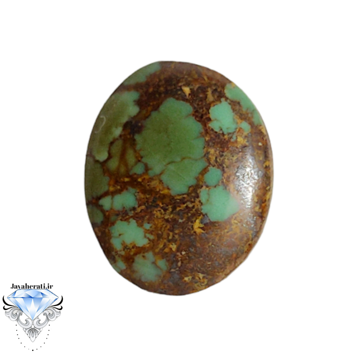 نگین فیروزه شجری نیشابوری رگه طلایی اصیل T26